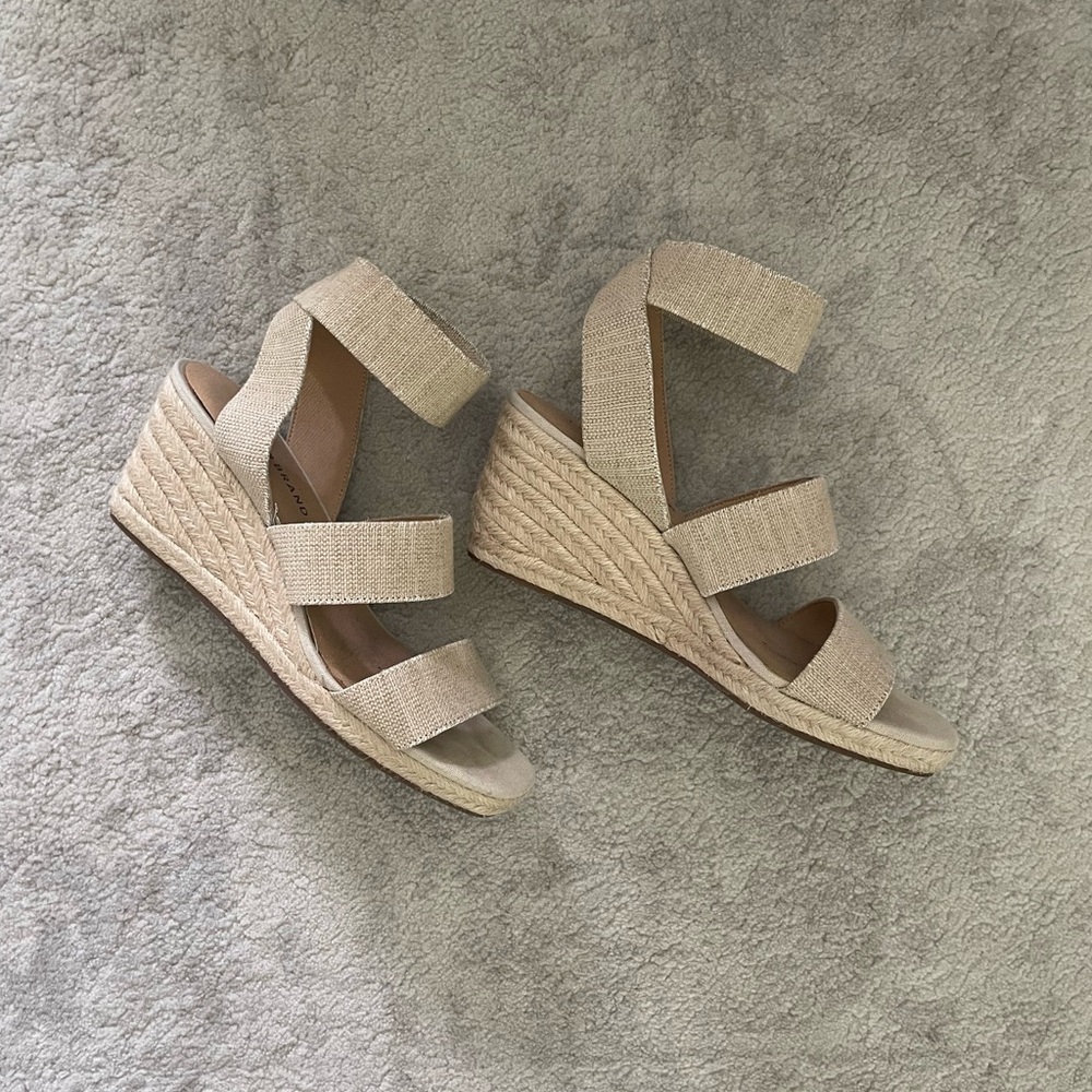 Lucky Brand Tan Wedge Sandals with Straps